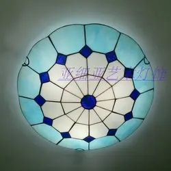 12 дюймов Мода Тиффани Средиземноморский потолочный светильник Гостиная свет светильники для спальни