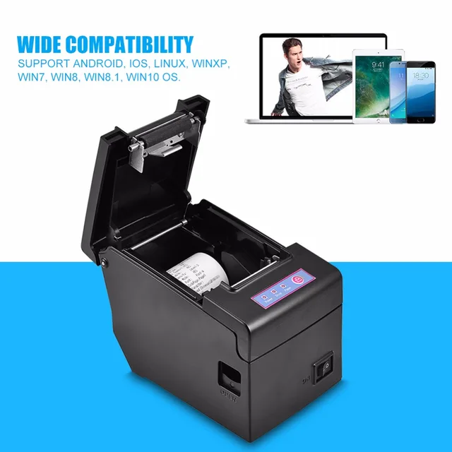 48 mm USB Thermal Receipt Printer High Speed RJ45 100M Ethernet for iOS Android Windowswith Linux 130 mm Print speed