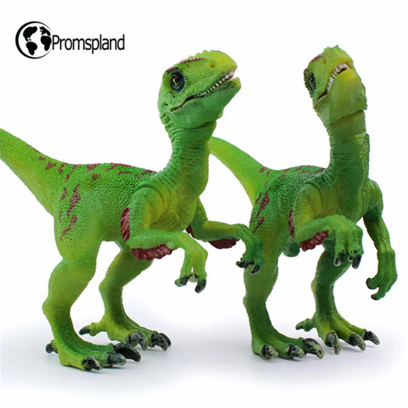 

1pc Dinosaur Raptor Action Figures Green White Raptor Collection Model Toys Velociraptor Simulation Dinosaurs Gifts Toy 16.5cm