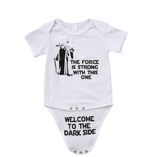 Забавные Дети младенческой Одежда для маленьких мальчиков и девочек короткий рукав комбинезон Боди Наряд Размеры 0-18 м