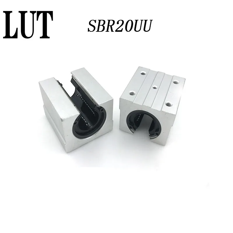 2 pcs SBR20UU SBR20 Linear Bearing 20mm Open Linear Bearing Slide block