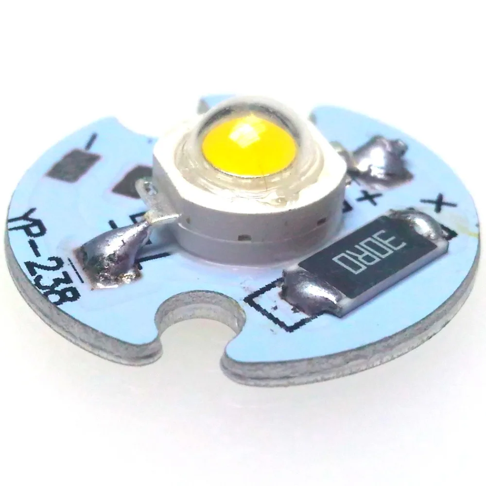 6V 12V LED Chip Lamp Mounted on 2cm Round Aluminum Plate Heat Sink