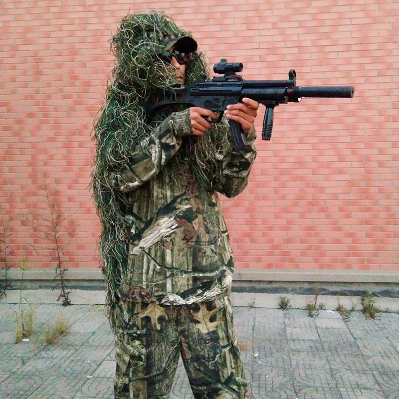 Мужские одеяла/накидки для Ghillie камуфляжный Трикотажный костюм ручной работы 80x90