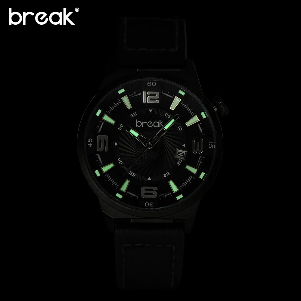  BREAK Futuristic Mens Watches Top Brand Luxury Rubber Strap Waterproof Military Quartz Sport Wrist 