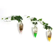 2 шт./компл. Стекло настенный вазы светлые прозрачные водонепроницаемые сапоги ящик для комнатных растений, ваза садовые цветочные горшки льда зауженные ваза домашнего декора гостиной украшения