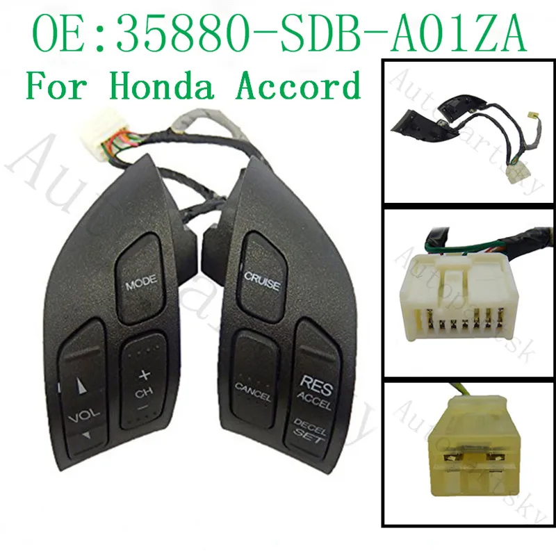 

Genuine Remanufactured Steering Wheel Audio Control Switch For Honda Accord 2003-2007 Part # 35880-SDB-A01ZA 35880SDBA01ZA