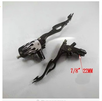 

7/8" 22MM Flame Hand Brake Master Cylinder Clutch Lever For Fit Sportster XL883 1200 Dyna Wide Glide Bobber Custom