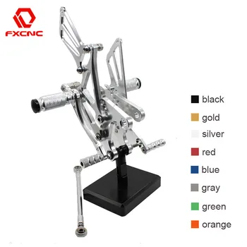 

FOR KAWASAKI Ninja ZX6R ZX636 2005 - 2008 2007 2006 Aluminum Adjustable Motorcycle Rearsets Rear Sets Foot Pegs Pedal Footrest