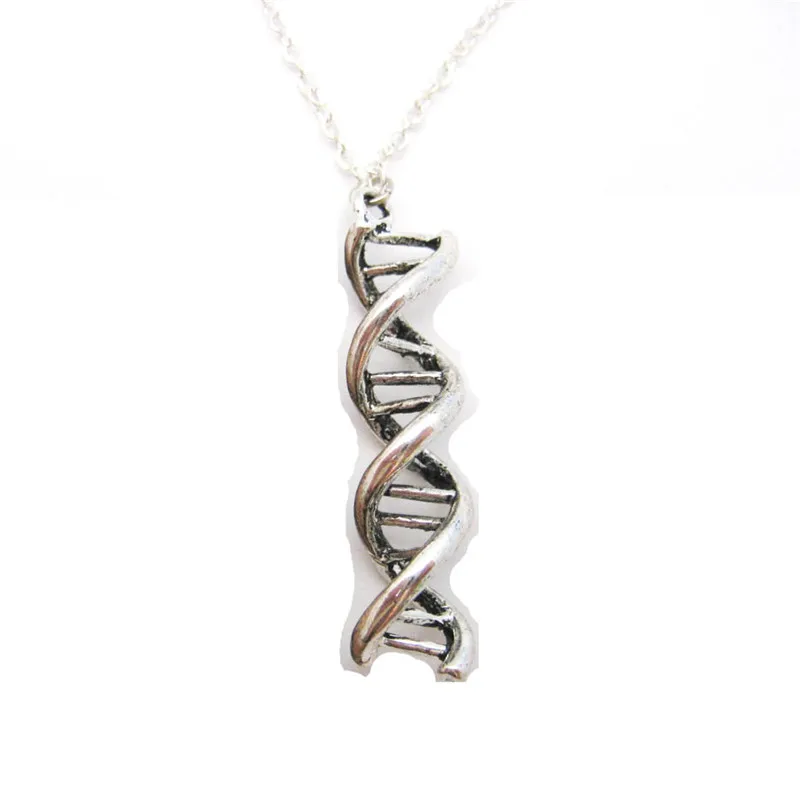 12pcs/lot DNA Science Necklace Helix Biology Necklace Chemistry