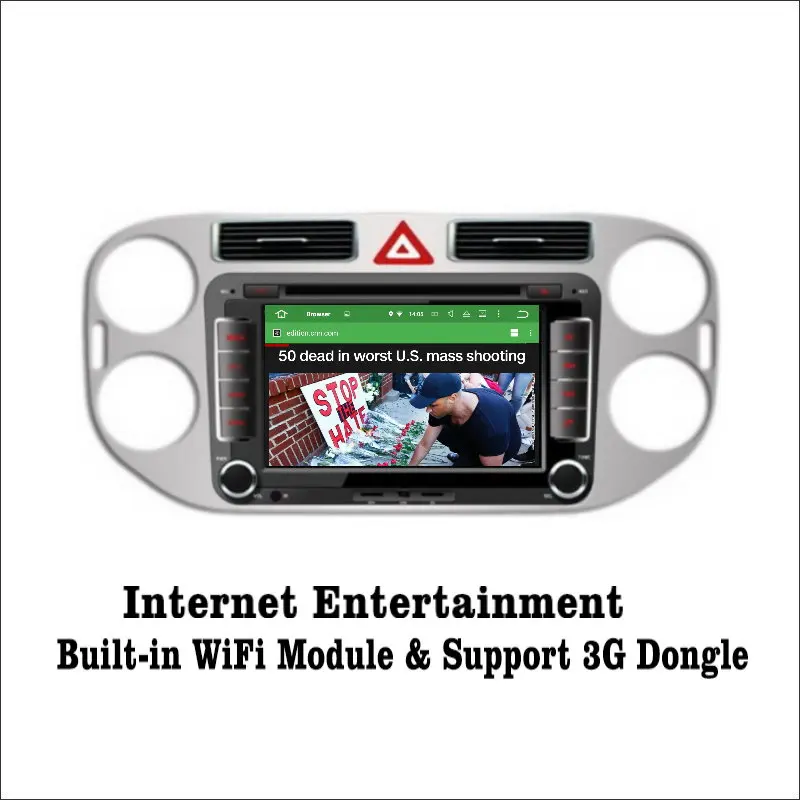 Flash Deal Liislee Android 7.1 2G RAM For Volkswagen VW Tiguan Car Radio Audio Video Multimedia DVD Player WIFI DVR GPS Navi Navigation 2