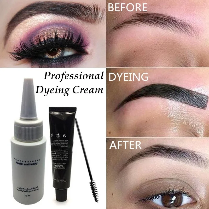 

1 Set Eyelash&Eyebrow Dye Eyebrow Enhancers Mascara Cream for Eye Brow Makeup Eyelash Enhancer Cosmetic Beauty Set