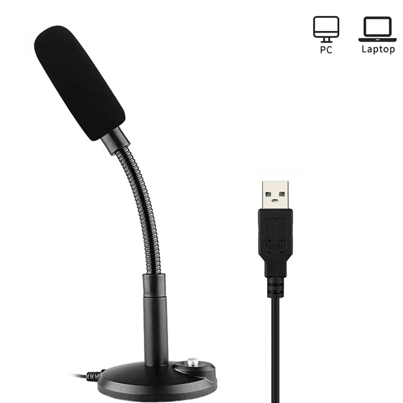Настольный мини USB микрофон SOONHUA для компьютера ПК ноутбука с гибкой подставкой