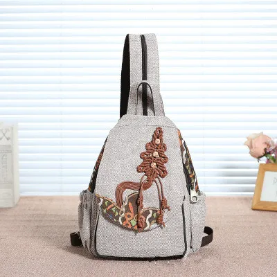

New National String appliques Women Small backpack!Nice Vintage Printed Lady Hasp backrack Hot Multi-use Travel Cover backruck