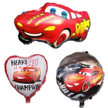 1 шт. автомобили 18 дюймов тема алюминиевая фольга в форме сердца воздушный шар семья вечерние мультфильм воздушный шар в виде машинки изделия для декорации
