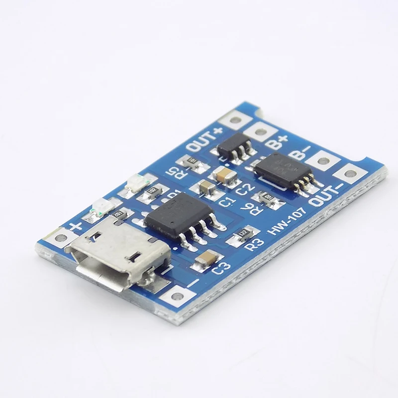 

5V 1A Micro USB 18650 TP4056 Lithium Battery Charger Module With Protection Charger Module Dual Functions