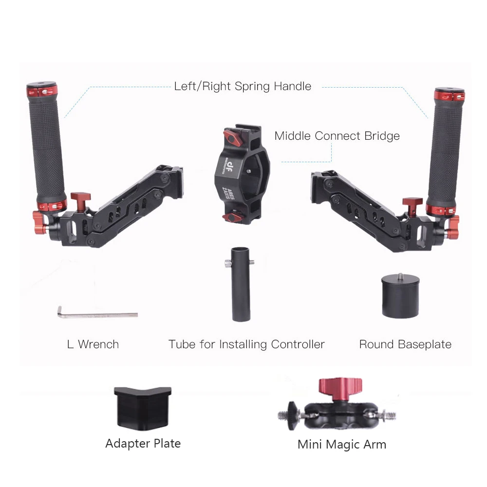 ARES алюминиевый Z axis съемный пружинный шарнир двойная ручка 1,8-5 кг+ паук ремень кольцо удлинитель адаптер для Ronin SC/S Crane 2