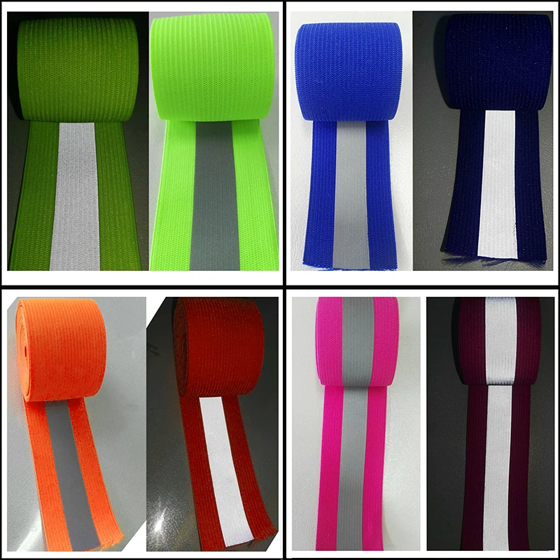 

Width4cm*hot post width1.5cm Reflective Fabric Elastic Tape Strip Edging Braid Trim Reflective Webbing Sew On Thickness 0.9-1mm