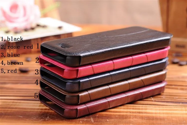 5pcs/lot 2013 hot crazy horse PU leather flip cell phone cove case for apple iphone5 5g 5s Free shipping |