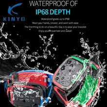 Смарт-браслет часы IP68 Водонепроницаемый монитор сердечного ритма устройство слежения за кровяным давлением Фитнес браслет для телефонов на базе Android и IOS