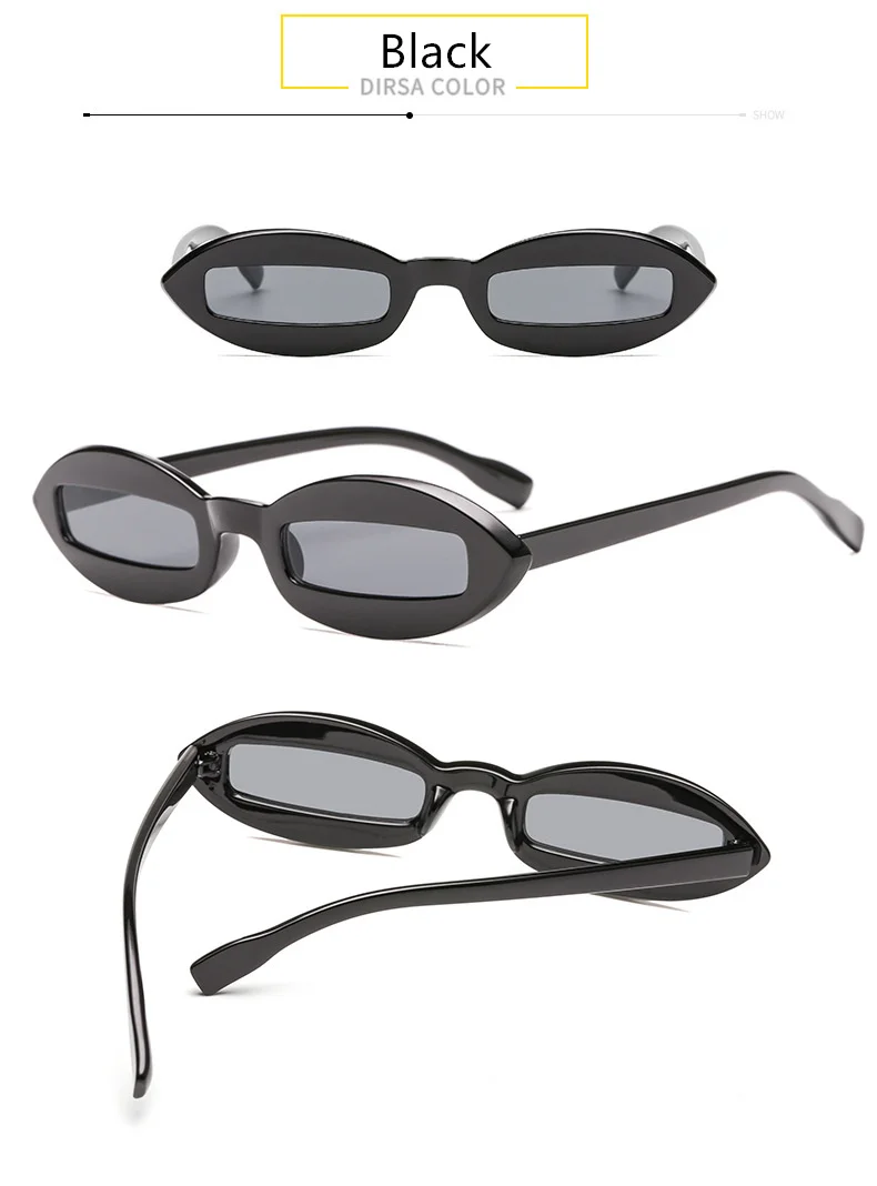 YOOSKE маленькие Овальные Солнцезащитные очки женские Ретро прямоугольные розовые леопардовые черные Винтажные Солнцезащитные очки для женщин UV400