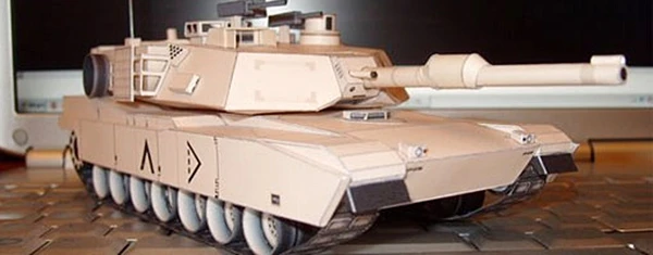 M1A2 Танк 3D бумажная модель военный оружие головоломка Руководство DIY оригами популярность