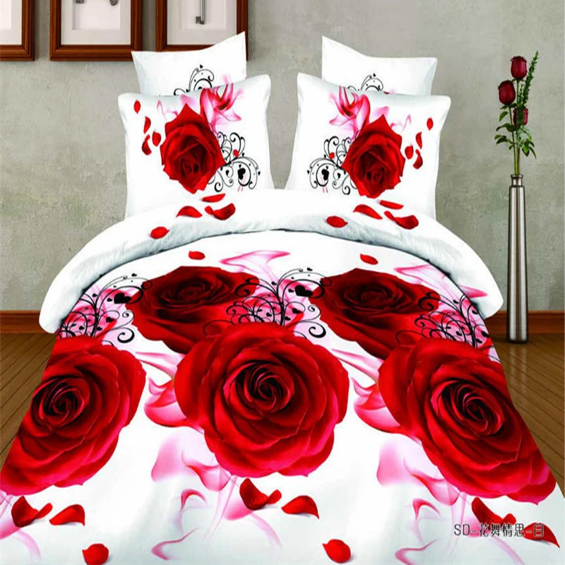 Turc Des Draps En Coton Rose Ensembles De Literie 3d Draps Housse De Couette Taie D Oreiller Paisley Linge De Lit Aliexpress