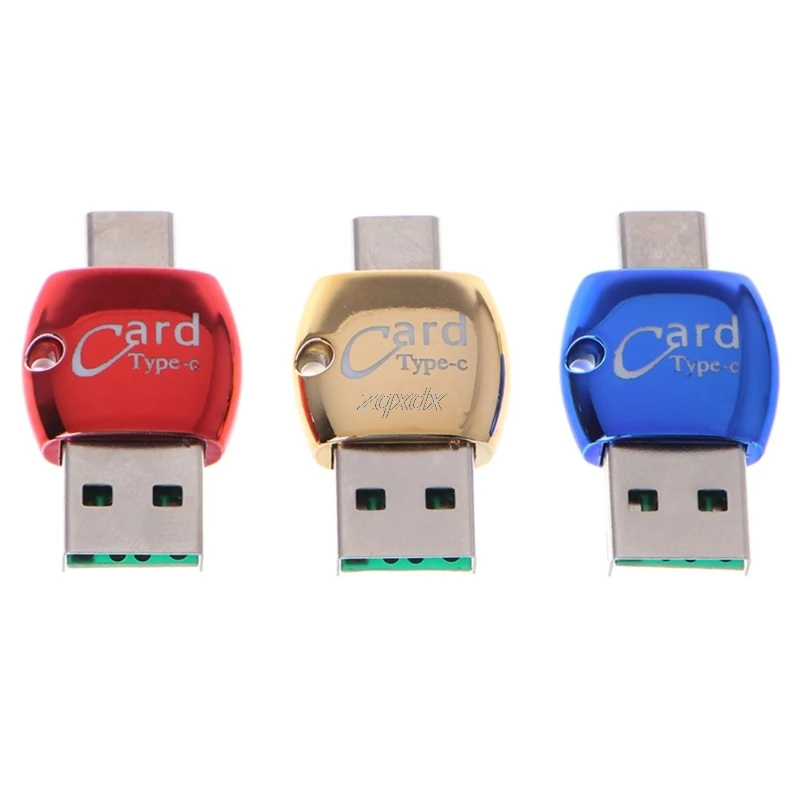 

2 In 1 OTG USB 3.1 Type C To USB 2.0 Micro SD/TF Memeory Card Reader Adapter July Drop ship
