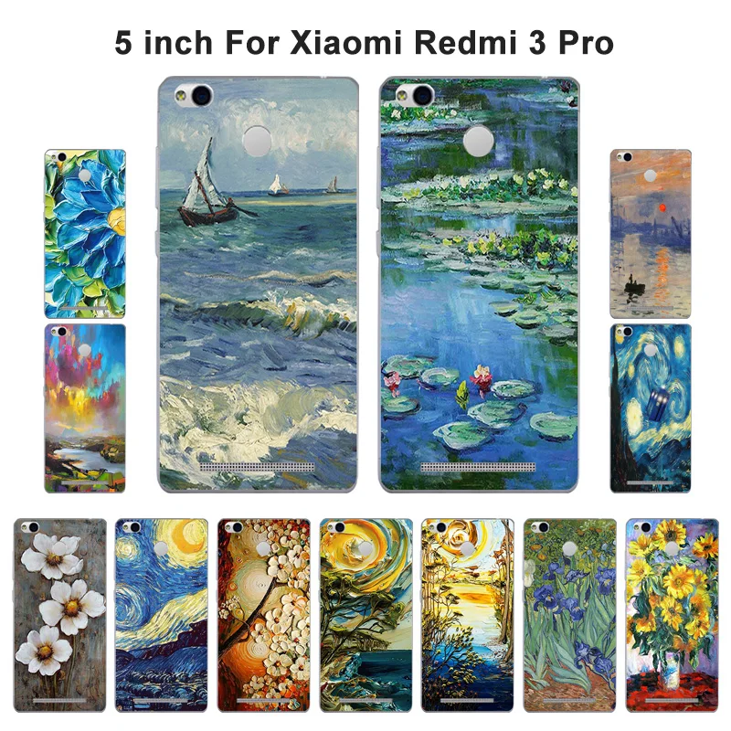 Чехол для Xiaomi Redmi 3 Pro s масляная роспись задняя крышка телефона S мягкий