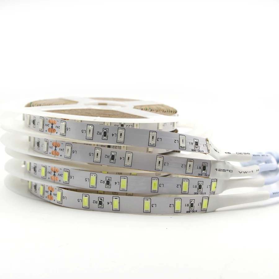 

5m LED Strip SMD 5730 Waterproof 300 LED tape Light Flexible Neon Lamp Luz Led strips LED Tape Lamps natural white blue