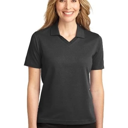 Port Authority L455 Ladies Rapid Dry Polo T-Shirt Jet Black - Large (1)