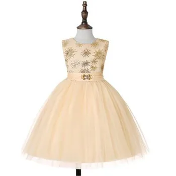 

2019 New Kids Dresses For Girls Wedding Party Toddler Girls Mesh Floral Tutu Princess Dress Children Girl Clothing Vestidos L281
