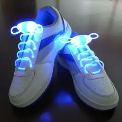 30 пар для рождественской вечеринки катание Очаровательная светодиодный флэш-ночник до светящиеся шнурки для обуви шнурки оптического