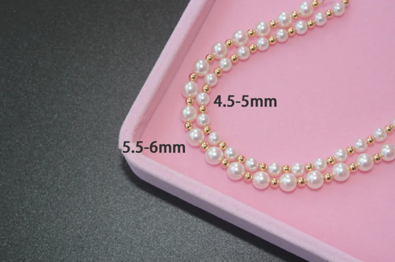 18k gold beads and pearls Anklets bracelets necklace (13)