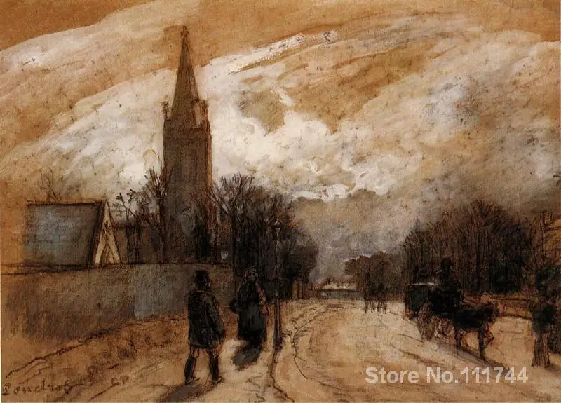 

French impressionist paintings Study for All Saints Church Upper Norwood by Camille Pissarro High quality Hand painted