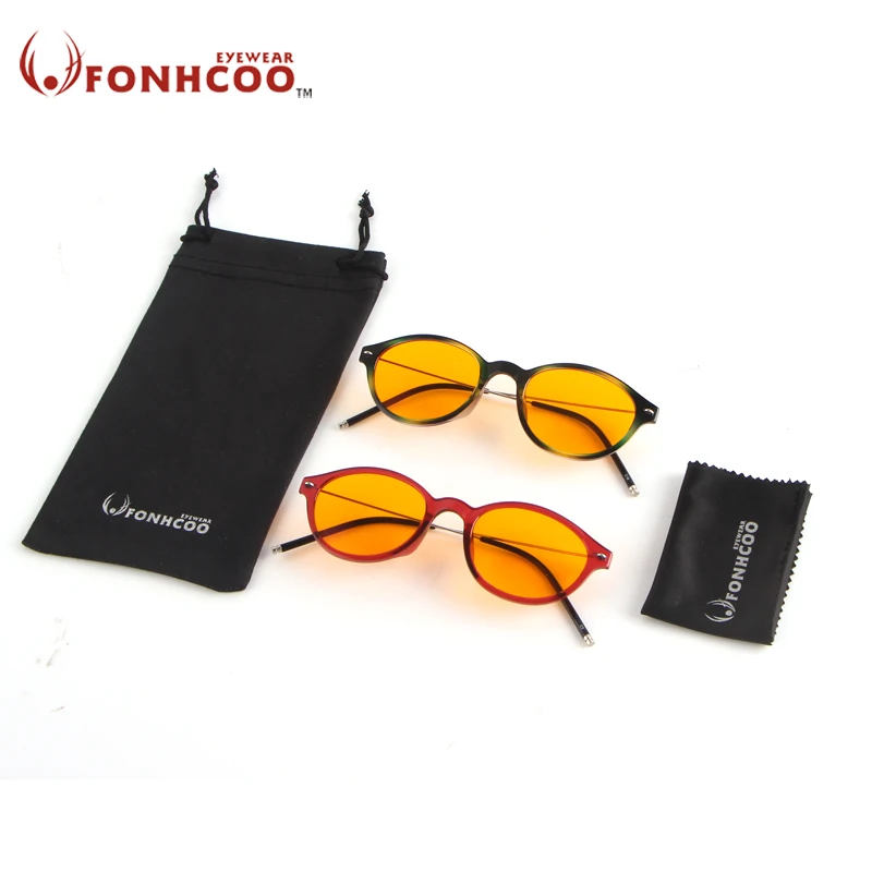 

2018 FONHCOO New fashion Glasses Cat eye TR90 unisex Anti Blue ray Radiation protection Computer goggles office gaming glasses