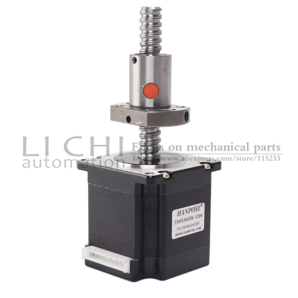 Nema 23 шаговый двигатель 2 фазы 56 мм 126N. См 23hs5628 с sfu1204 sfu1605 sfu1610 шариковый винт для CNC 3D