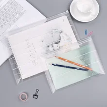 1 шт. A4 pull-Боковая Сумка для хранения экологический прозрачный матовый бумажный мешок Билл хранения информации портфель