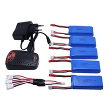 5PCS Batteria Lipo 7.4 V 1200 mah per V333 YiZhan Tarantula X6 WLTOYS V262 RC Helicopter Quadcopter Drone Parte X101