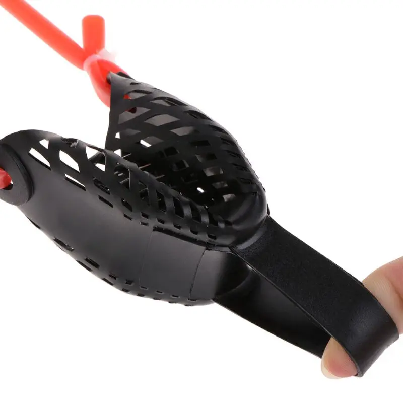

Fishing Bait Slingshot Thrower Aluminum Alloy Elastic Powerful Catapult Food Bag