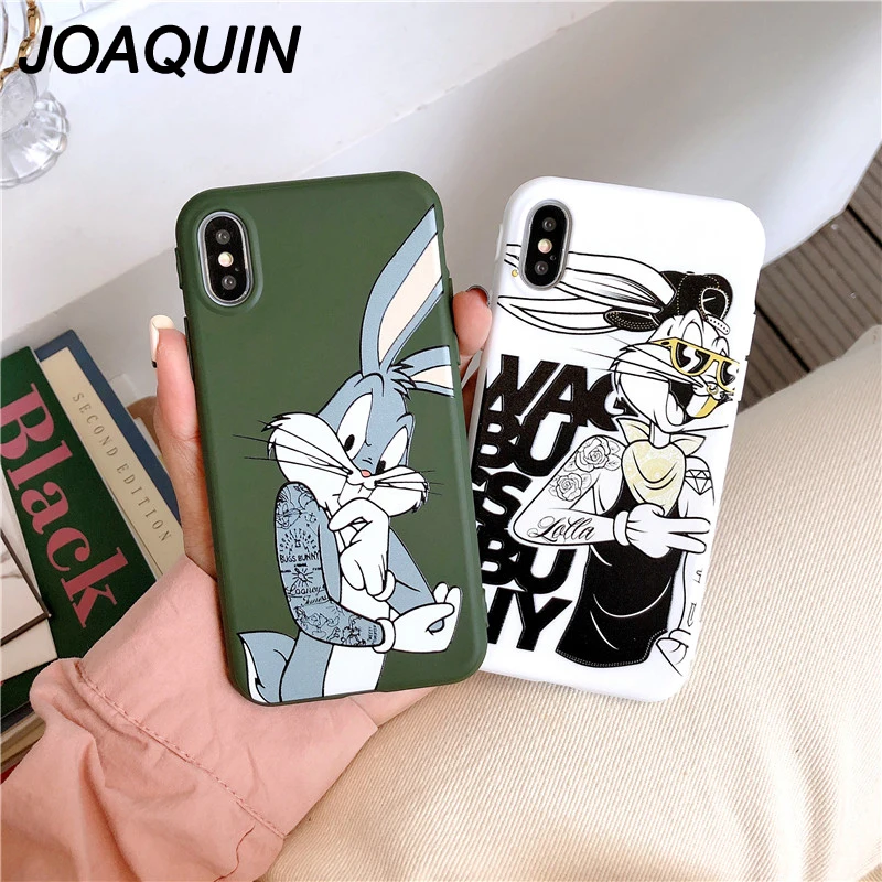 Чехол с кроликом из мультфильма для iPhone 11 11pro 8 7 6 plus Роскошный тонкий защитный