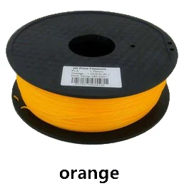Высокое качество 3d принтеры нити потребительских материалов полного цвета нити PLA/ABS 1,75 мм/3 мм 1 кг - Цвет: Оранжевый