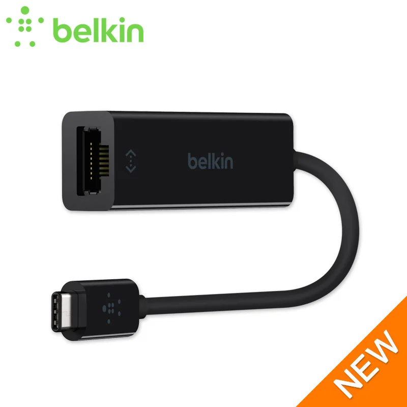 New Belkin Original USB C to Gigabit Ethernet Adapter Type C to 100 1000Mbps Network Card