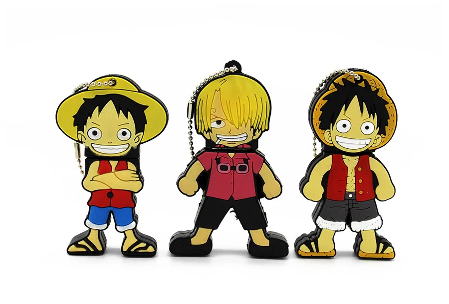 Флеш-накопитель one piece USB 4 ГБ 8 ГБ 16 ГБ 32 ГБ 64 ГБ USB 2,0 мультфильм подарок u диск