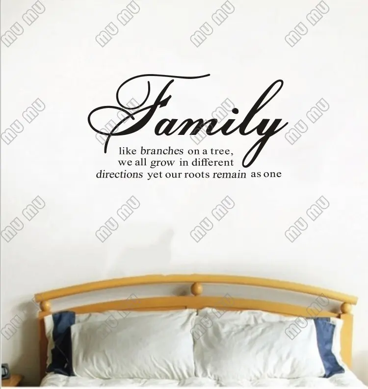 family like branches on a tree vinyl lettering wall sayings home art