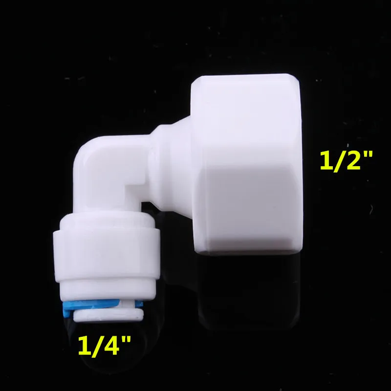

Elbow Female Quick Fittings 1/2" Female thread Elbow To 1/4" Push Fit Tube Quick Connection Adapter For RO Water System