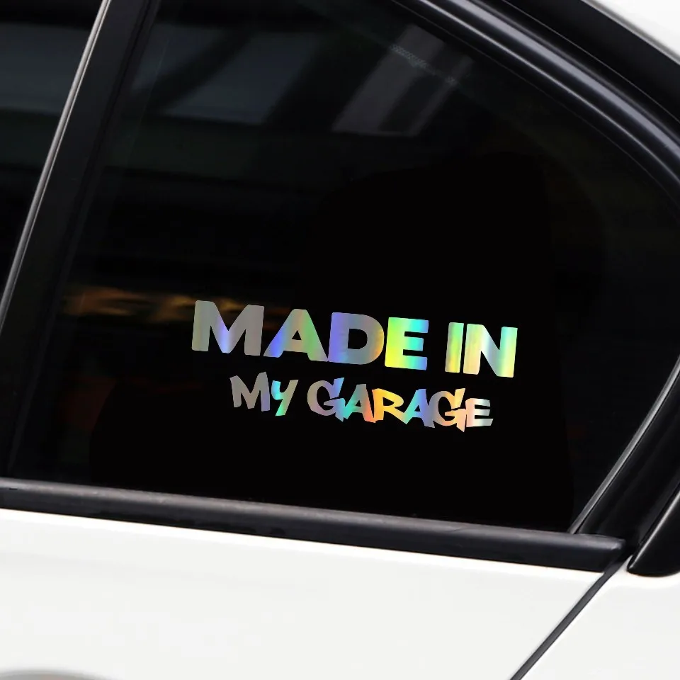 Cunymagos MADE IN MY GARAGE Funny Car Styling Car Stickers Decal Car Styling Motorcycle Body Cool Covers Car Styling 17.85 (9)