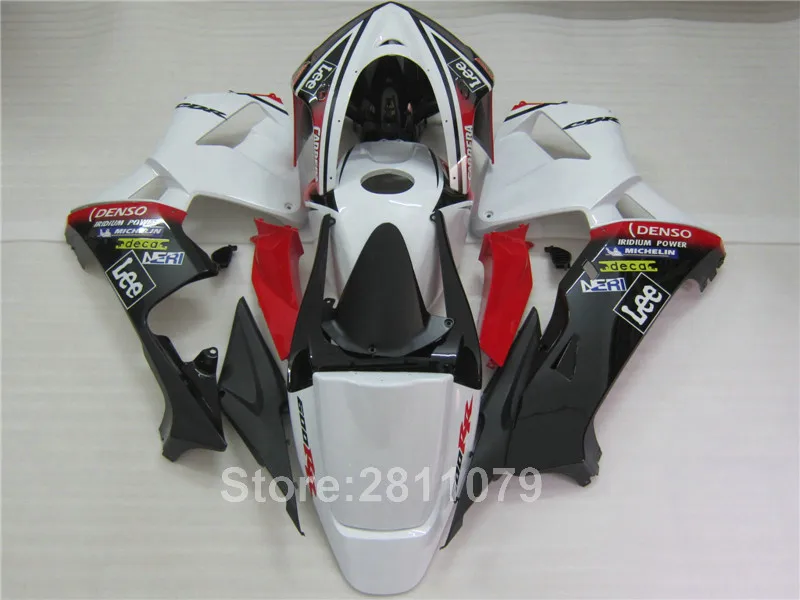 Пластмассы инжекционного метода литья обтекателя комплект для Honda CBR600RR 05 06 белый красно-черные обтекатели комплект CBR600RR 2005 2006 HN05