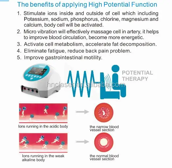 Factory electric high potential therapy machine electro static therapy for bone & joint pain, insomnia & headache, reducing fat