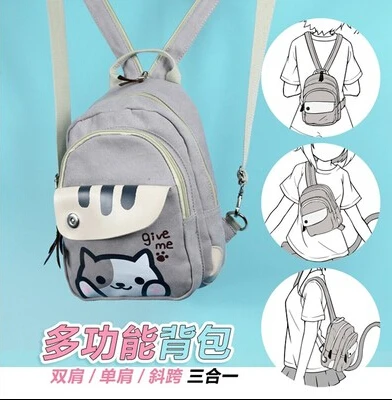 Cartoon Neko Atsume Cat Backyard Backpack Bag Anime Multifunctional School Book Girl Lolita | Багаж и сумки