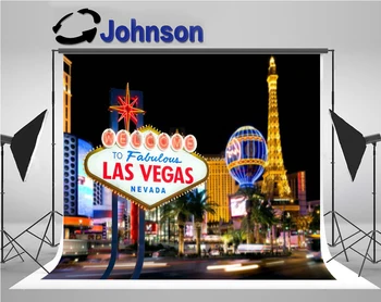 

night sky super city skyline las vegas scene bokeh backdrop Vinyl cloth High quality Computer print party background